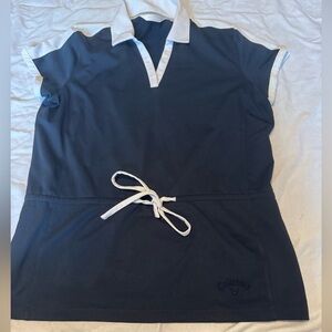 Callaway Dark Blue and White Polo